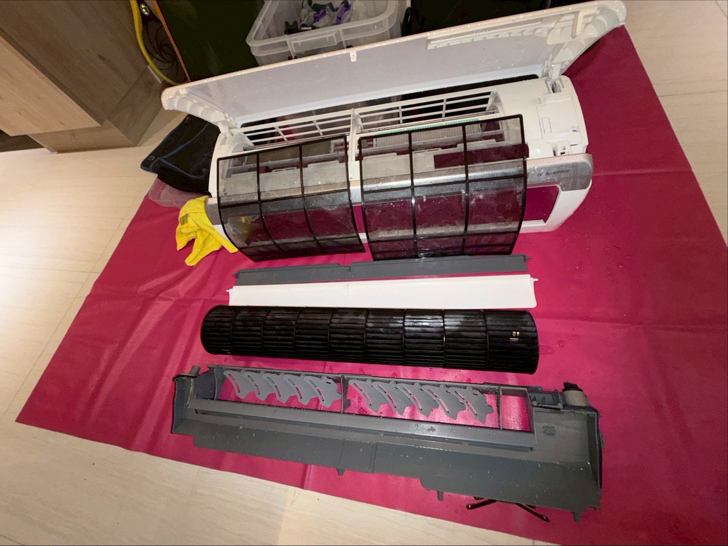 台中北區分離式冷氣清洗拆風鼓